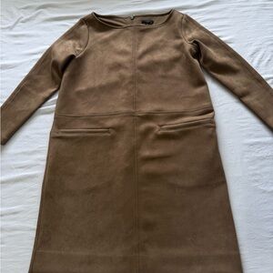 Ann Taylor Brown Long Sleeve Dress